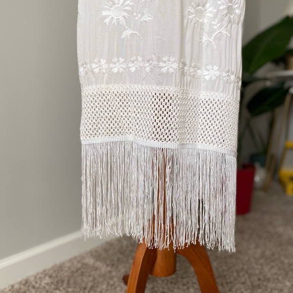 NWOT White Fringe Dress - Picture 9 of 12